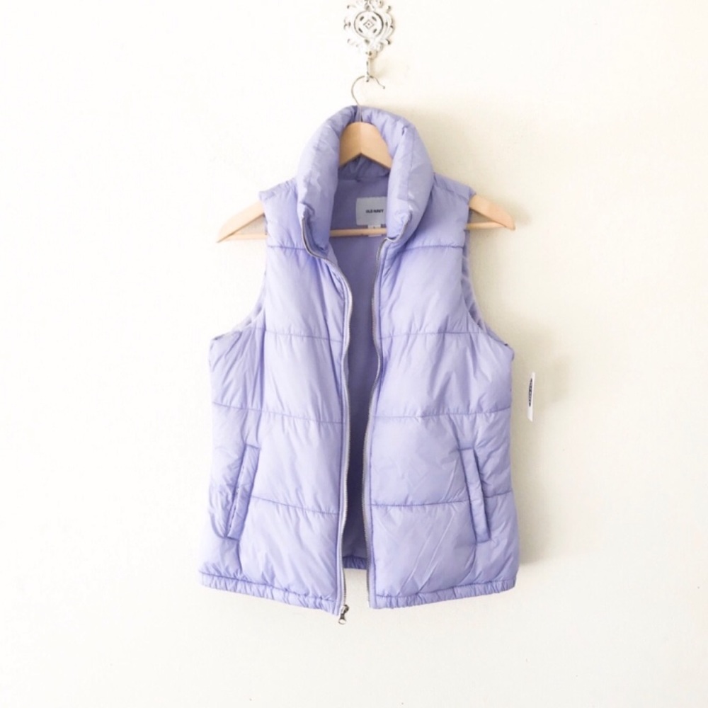 Old navy fleece lined puffer vest